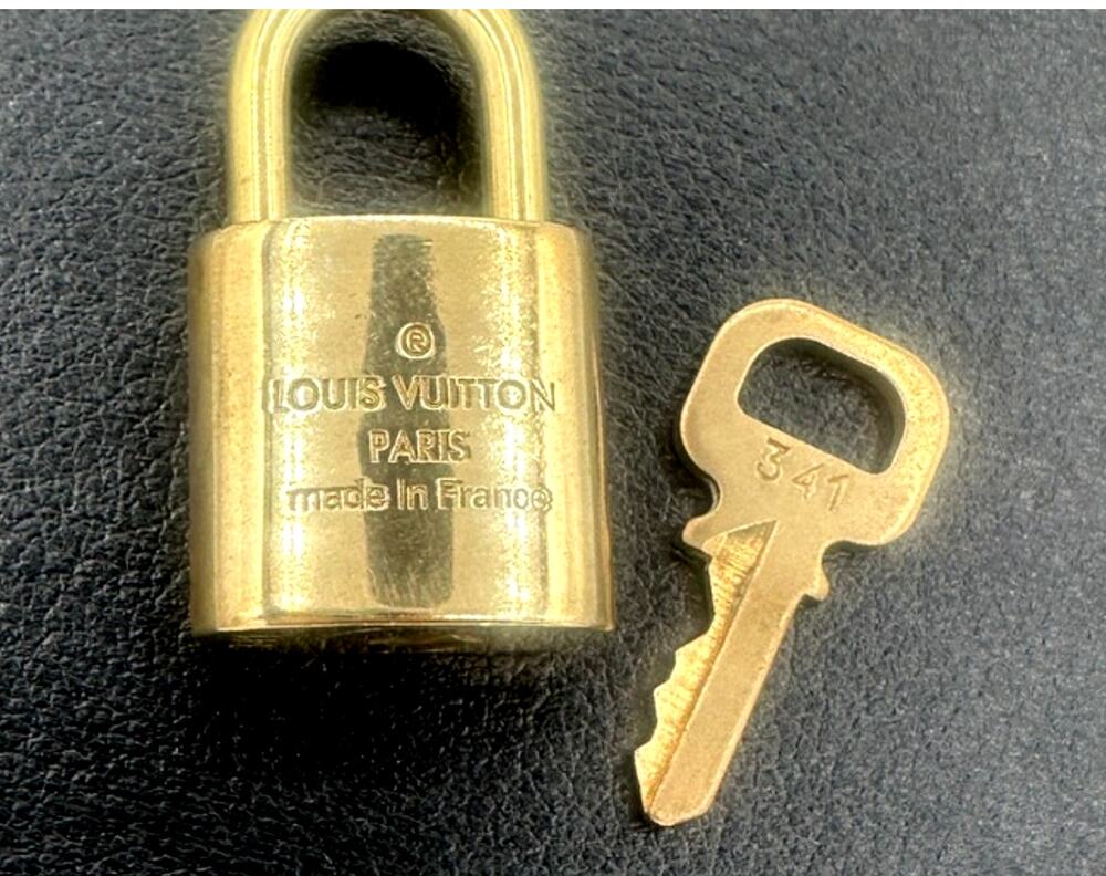 Louis Vuitton Gold-Tone Padlock & Matching Key #341